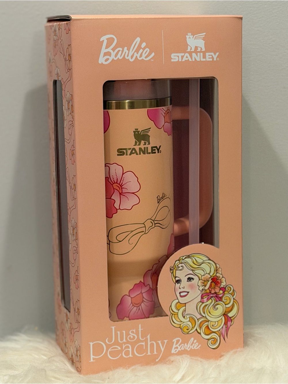 Stanley x Barbie 'Just Peachy' Flowstate Quencher 40oz